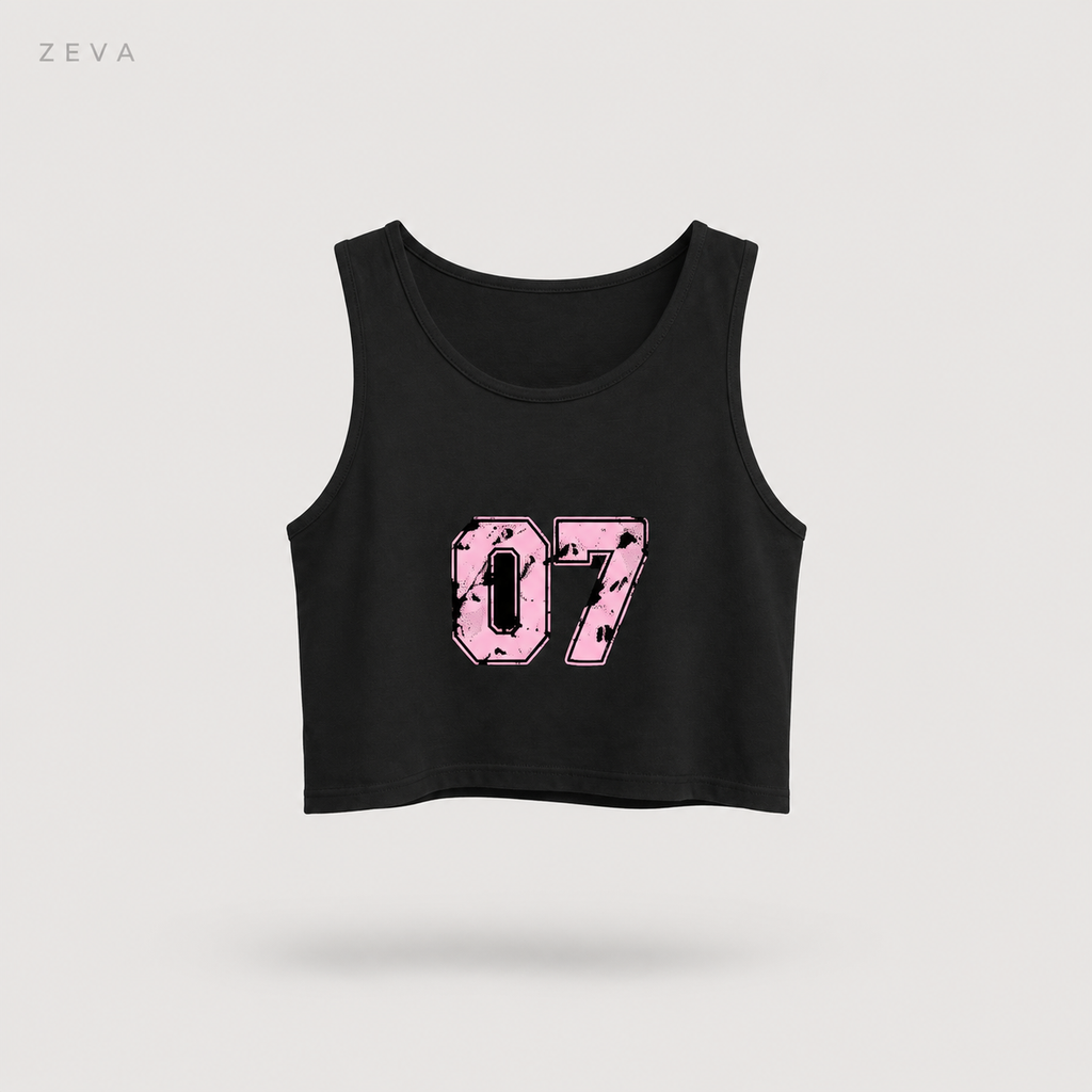 "07" Varsity Crop Tank