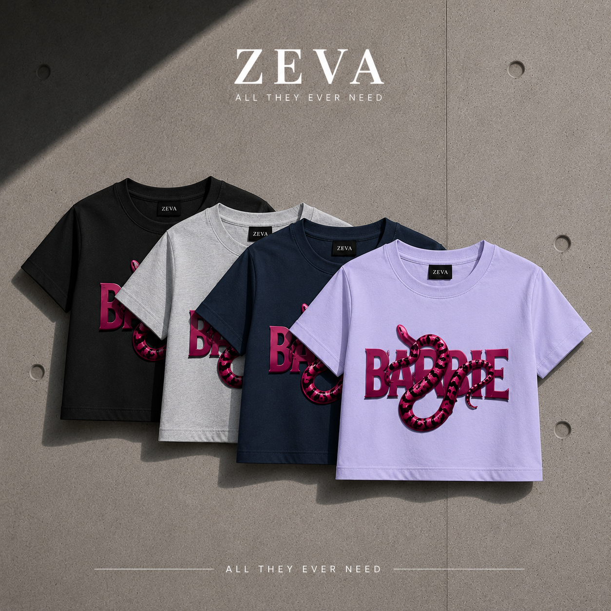 Snake Script Crop Top