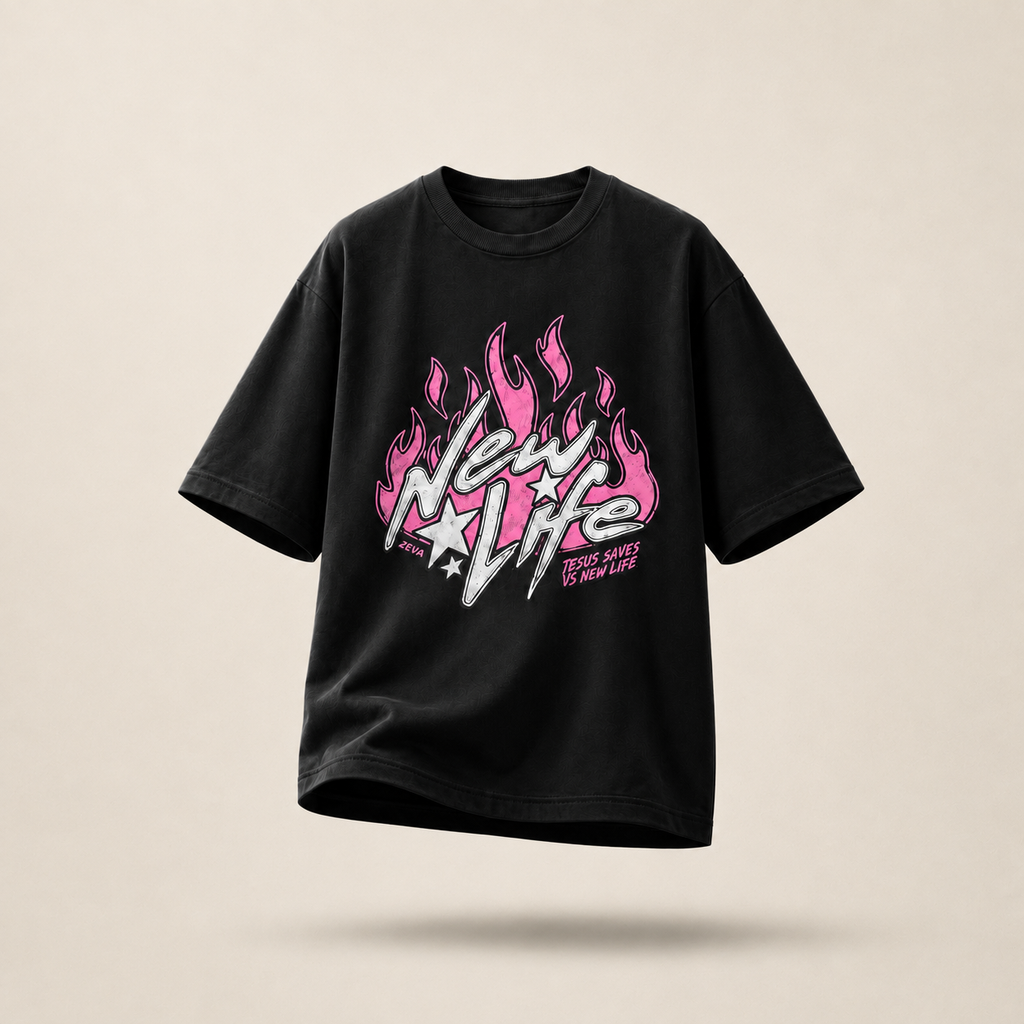 New Life Flame Oversized Tee