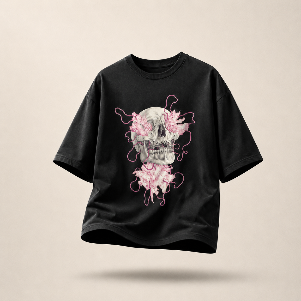 VYDER Skull Bloom Oversized Tee