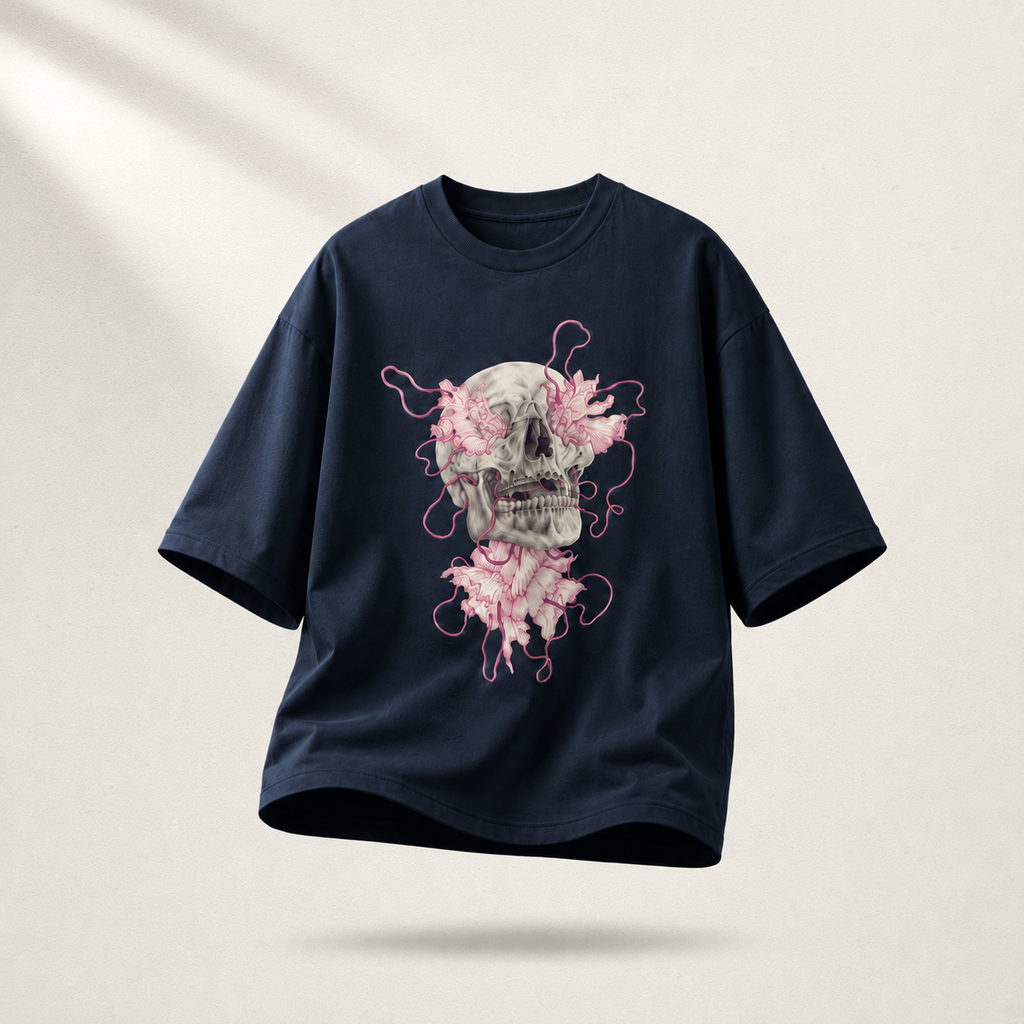 VYDER Skull Bloom Oversized Tee