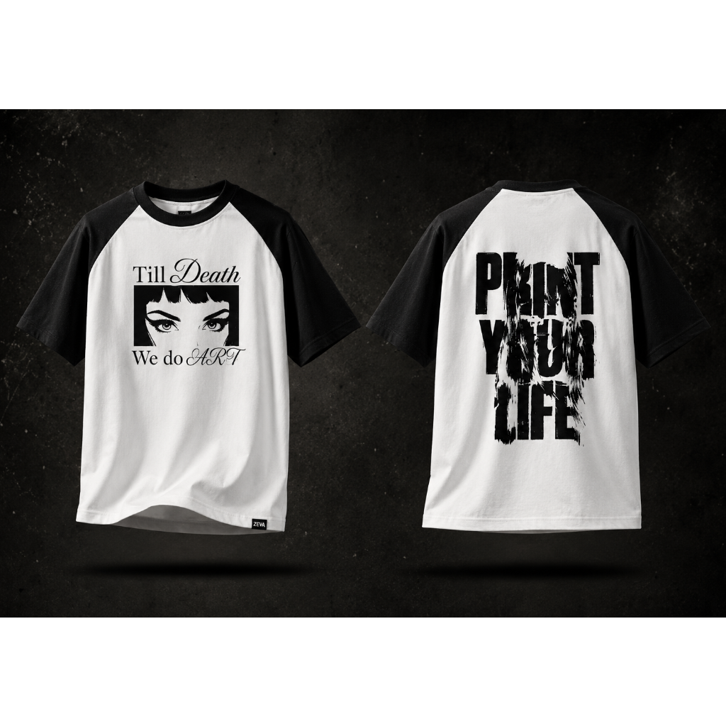 "Till Death We Do Art" Raglan Tee