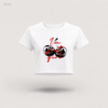 ZEVA "Just a Girl" Cherry Crop Top