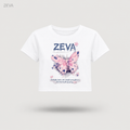 ZEVA Butterfly Bloom Crop Tee