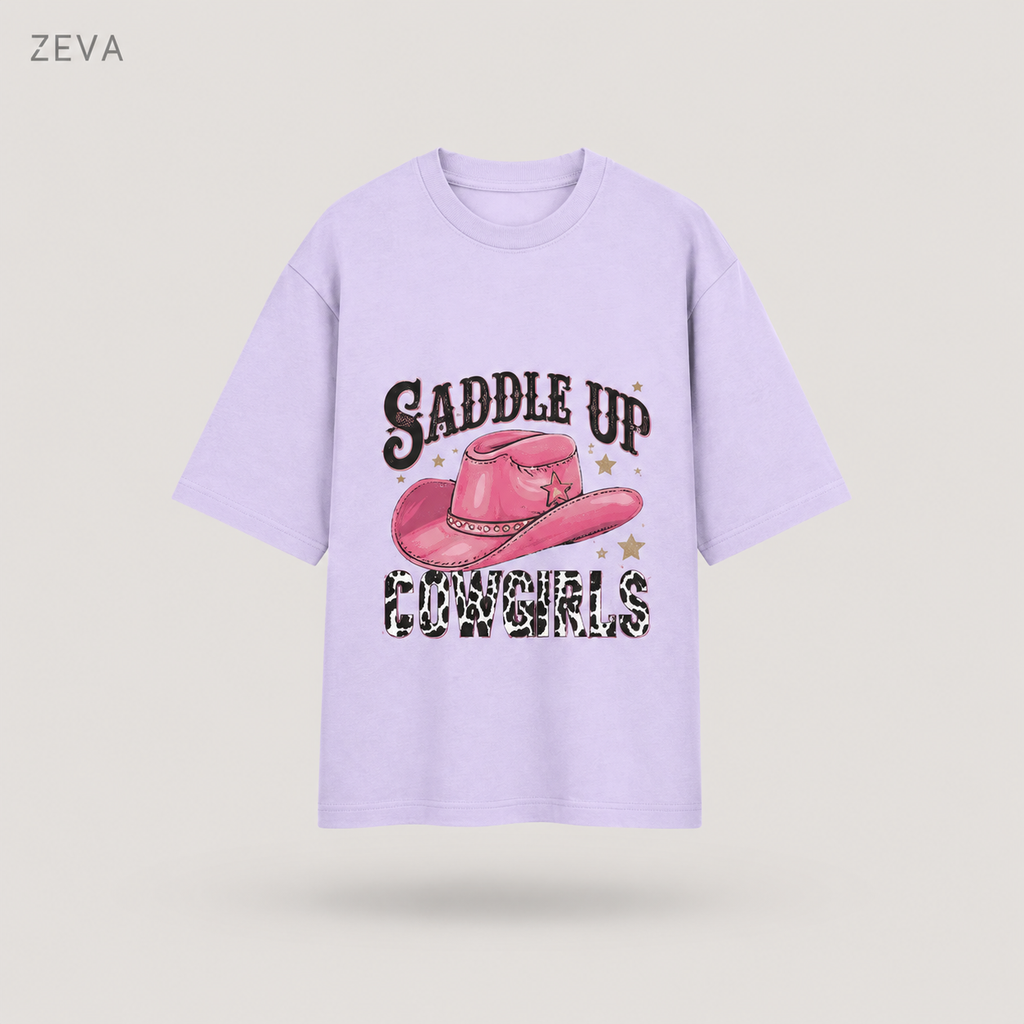 ZEVA Saddle Up Cowgirls Oversized Tee