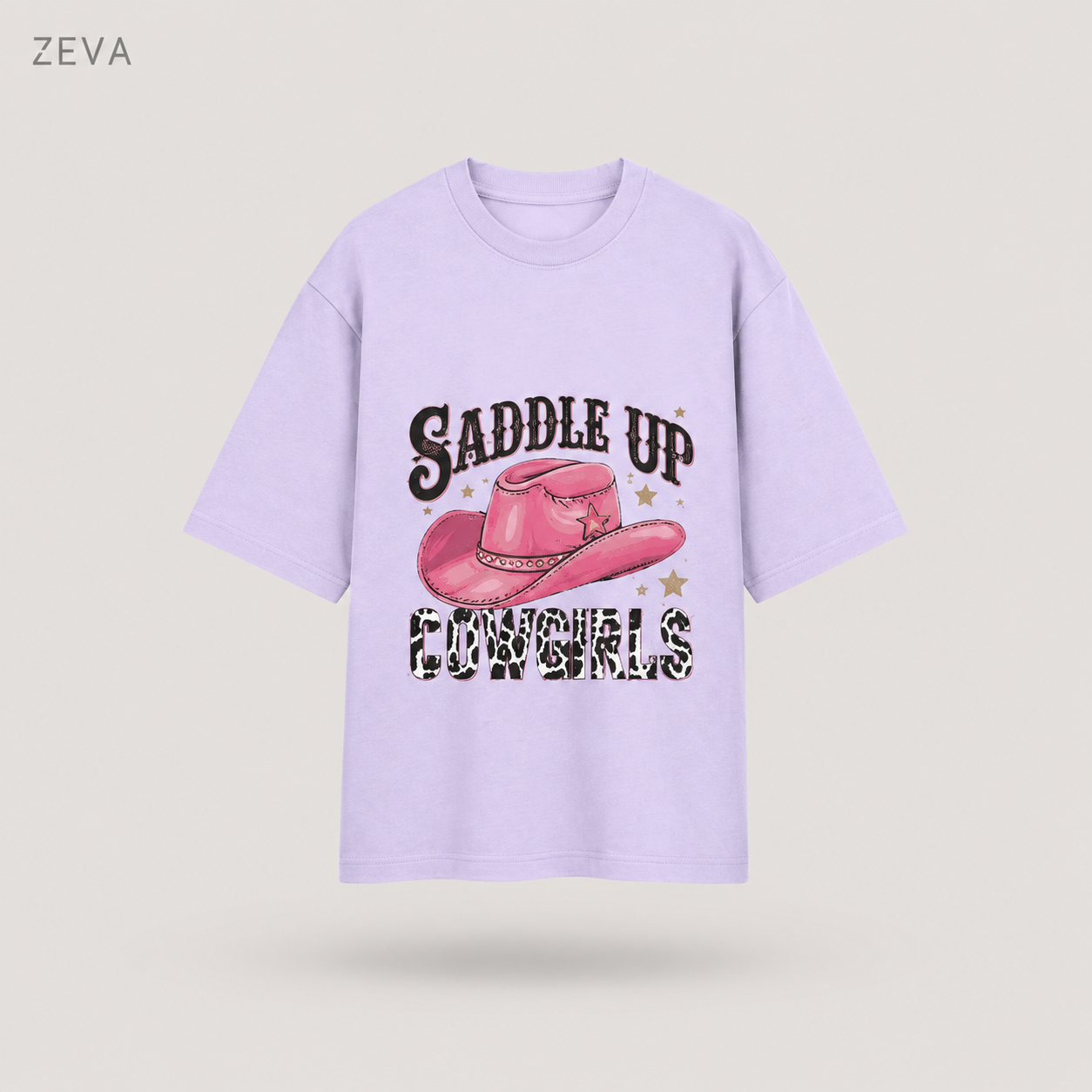 ZEVA Saddle Up Cowgirls Oversized Tee