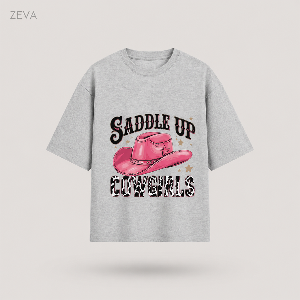 ZEVA Saddle Up Cowgirls Oversized Tee
