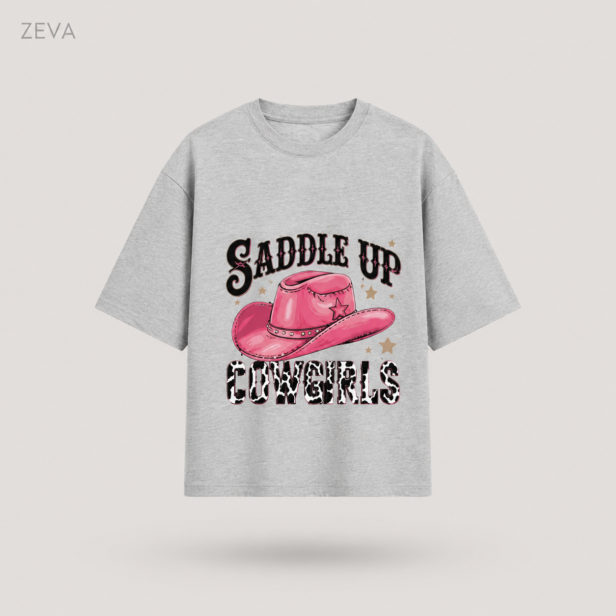 ZEVA Saddle Up Cowgirls Oversized Tee