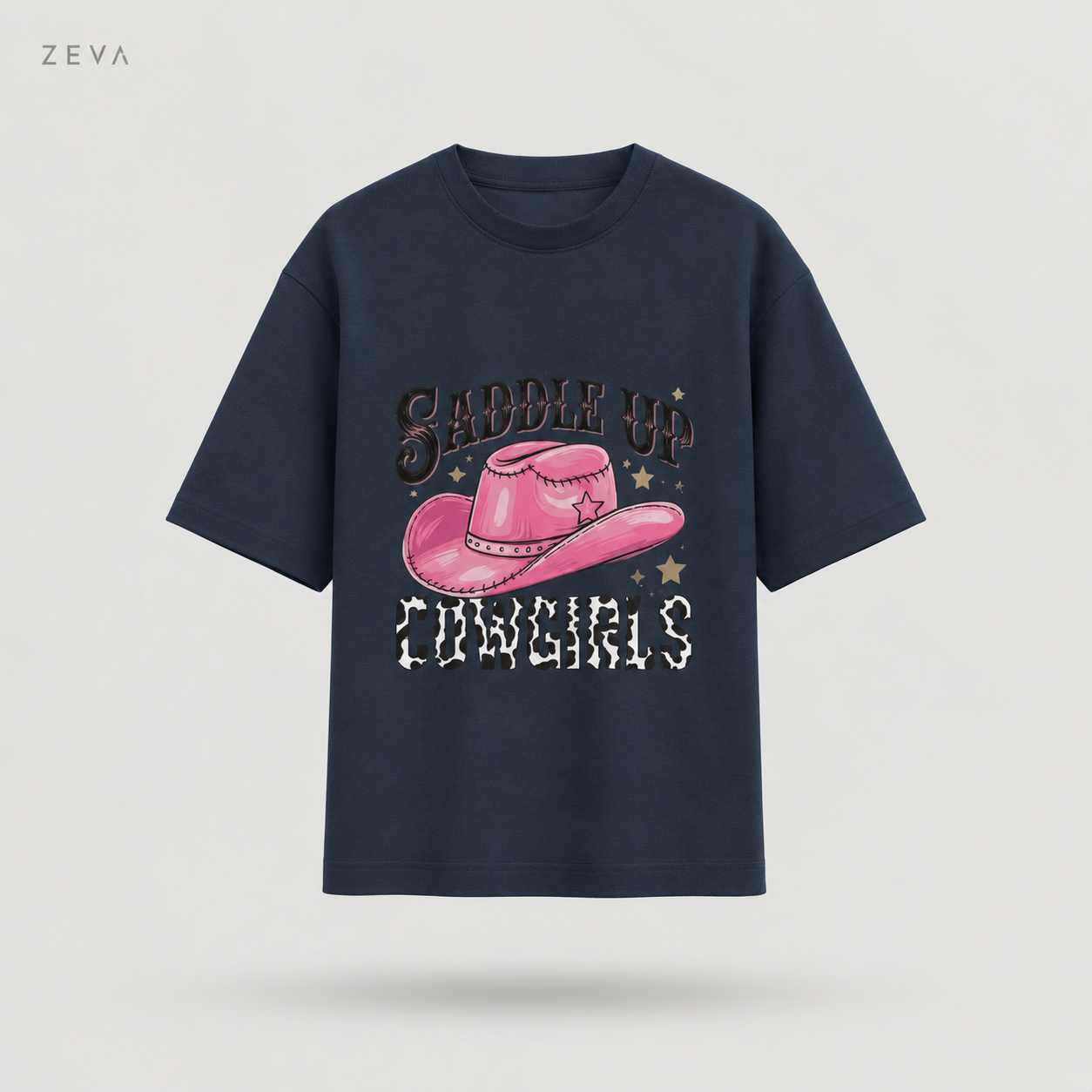ZEVA Saddle Up Cowgirls Oversized Tee
