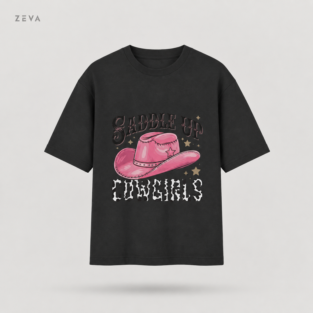 ZEVA Saddle Up Cowgirls Oversized Tee