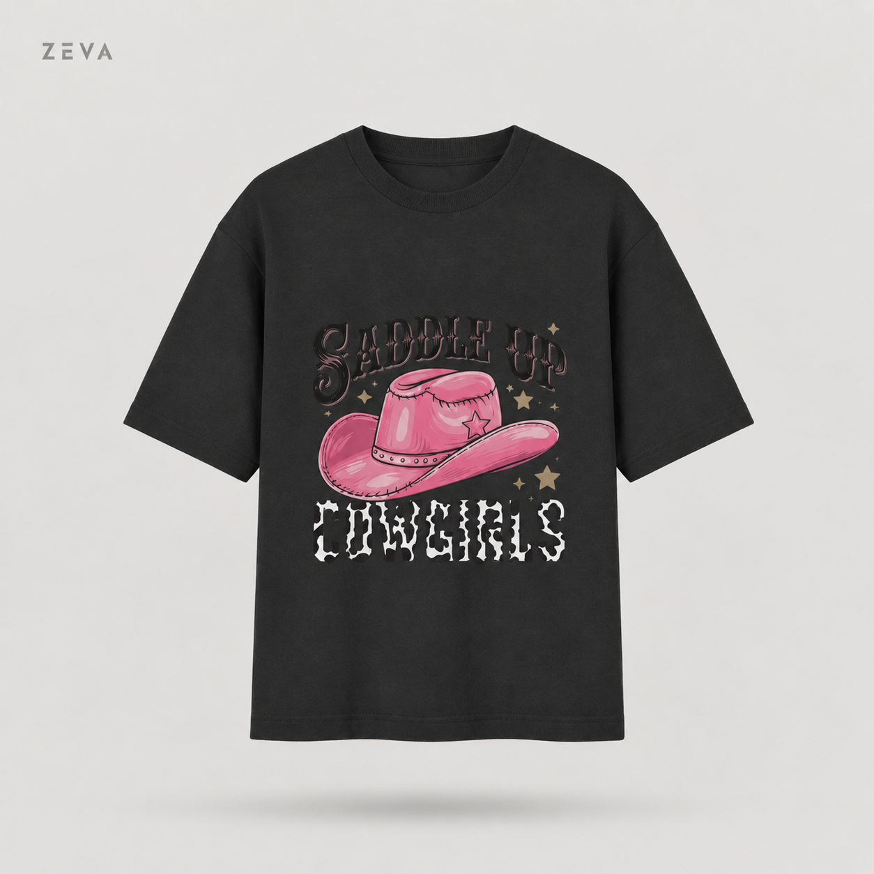 ZEVA Saddle Up Cowgirls Oversized Tee