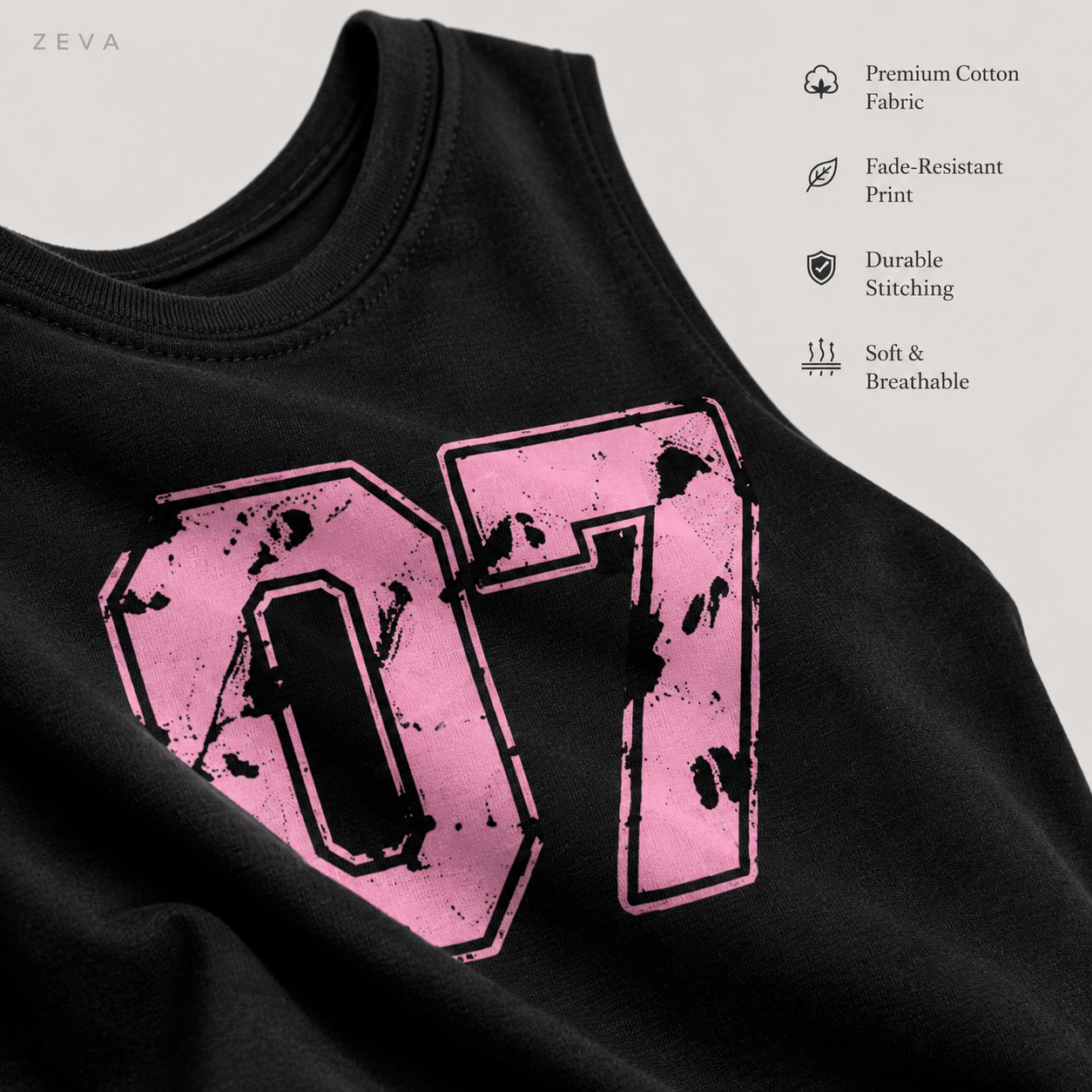 "07" Varsity Crop Tank