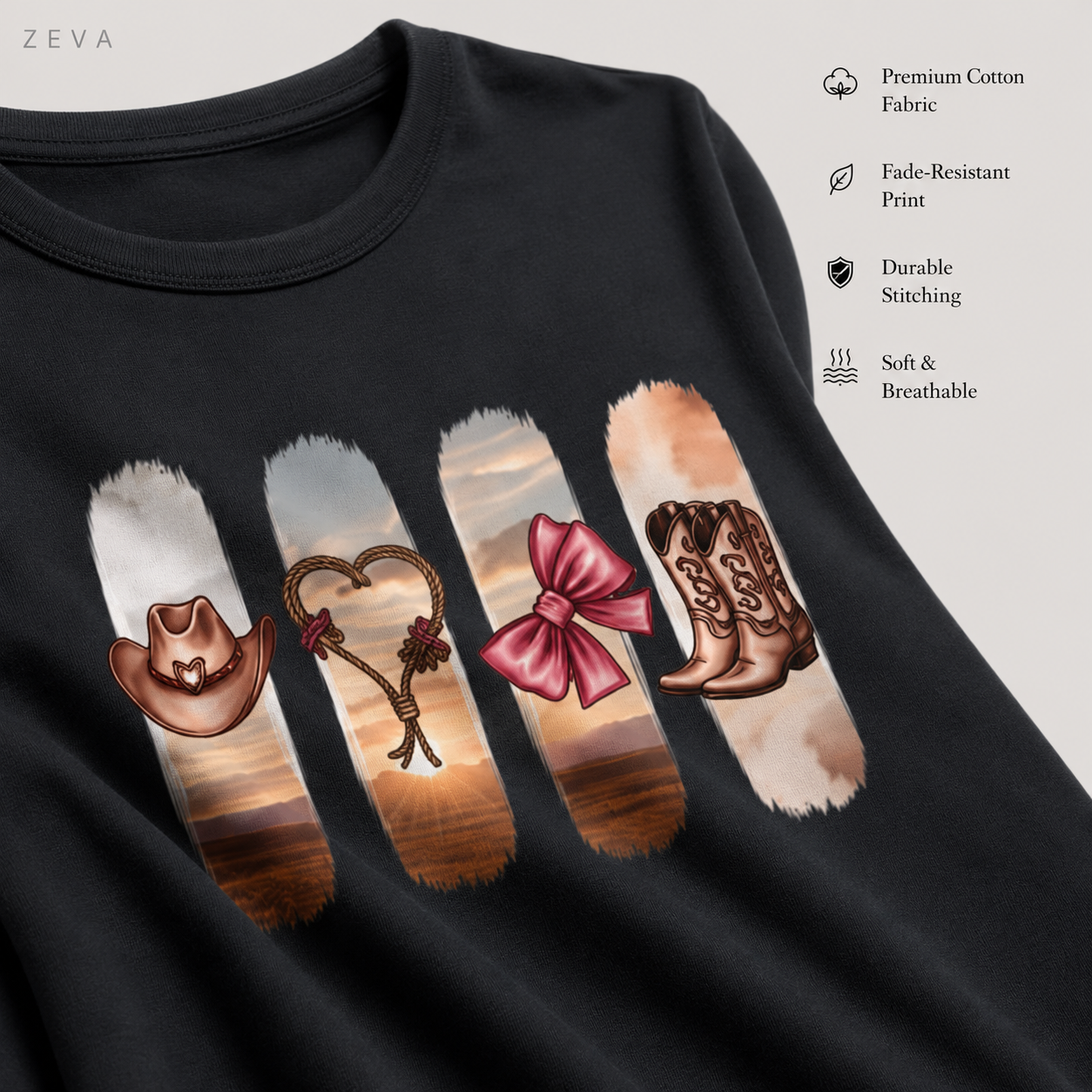 ZEVA Western Desert Crop Top