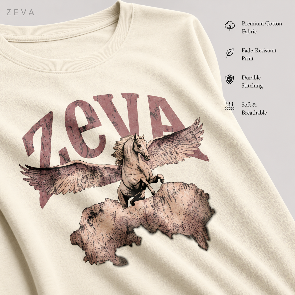 Pegasus Oversized Terry Tee
