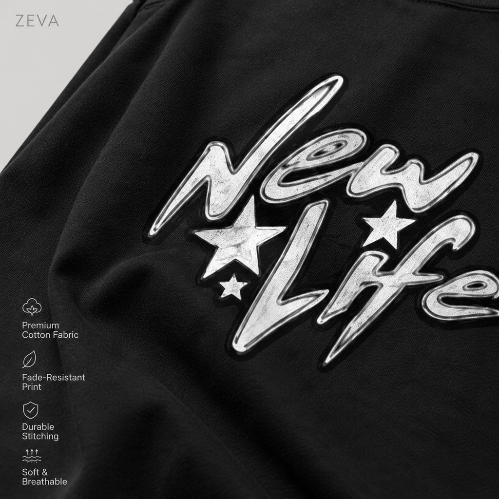 New Life Flame Oversized Tee