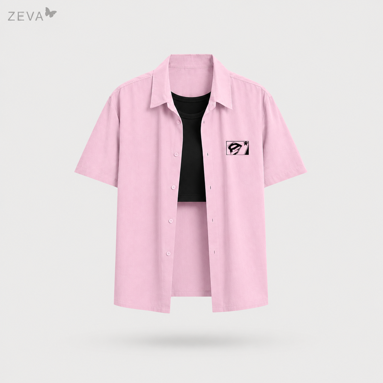 Blush Oversized Layered Shirt