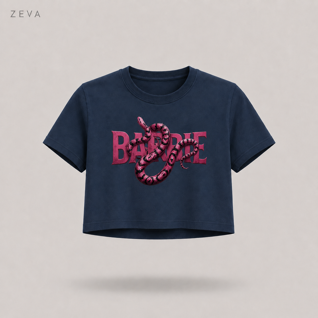 Snake Script Crop Top