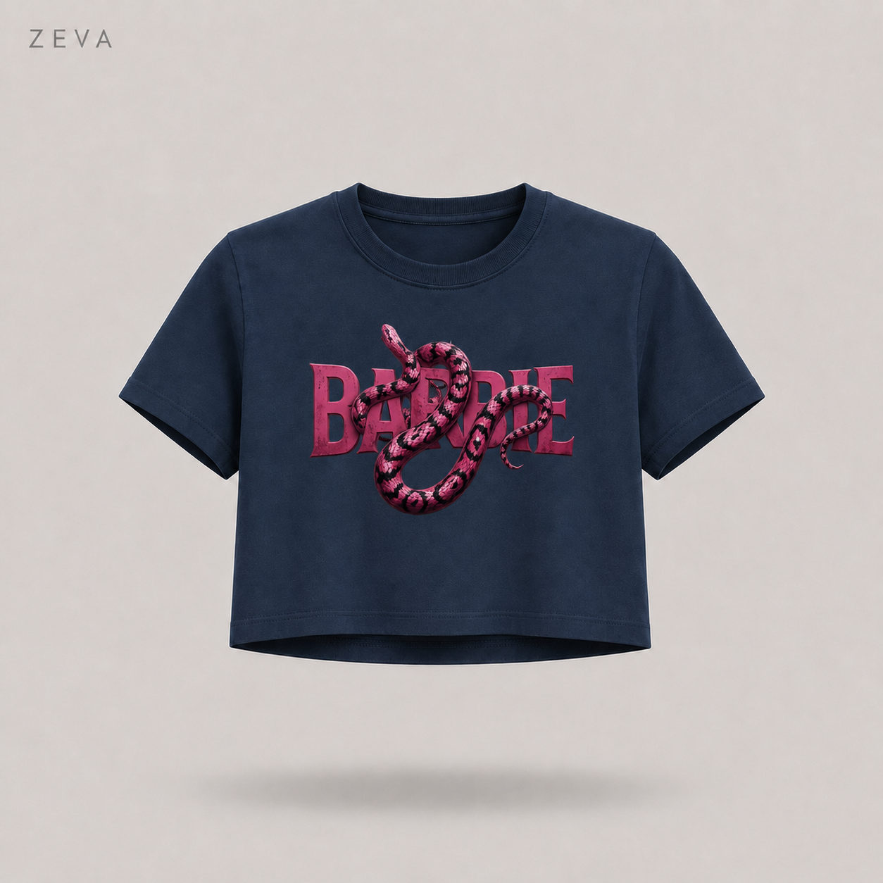 Snake Script Crop Top