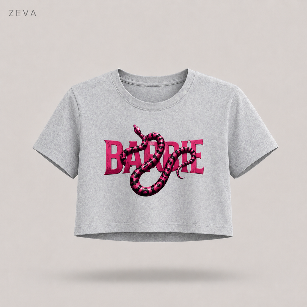 Snake Script Crop Top