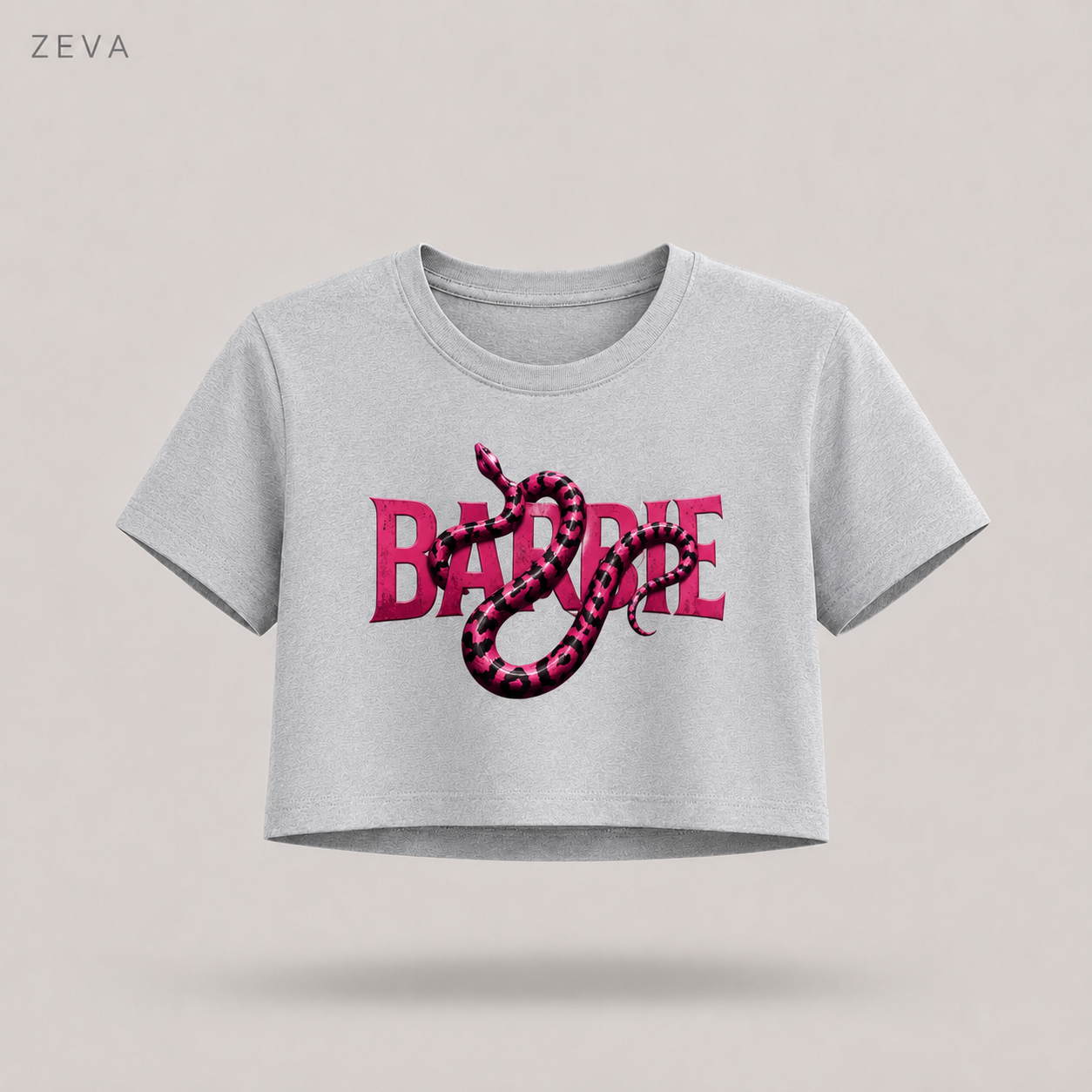 Snake Script Crop Top