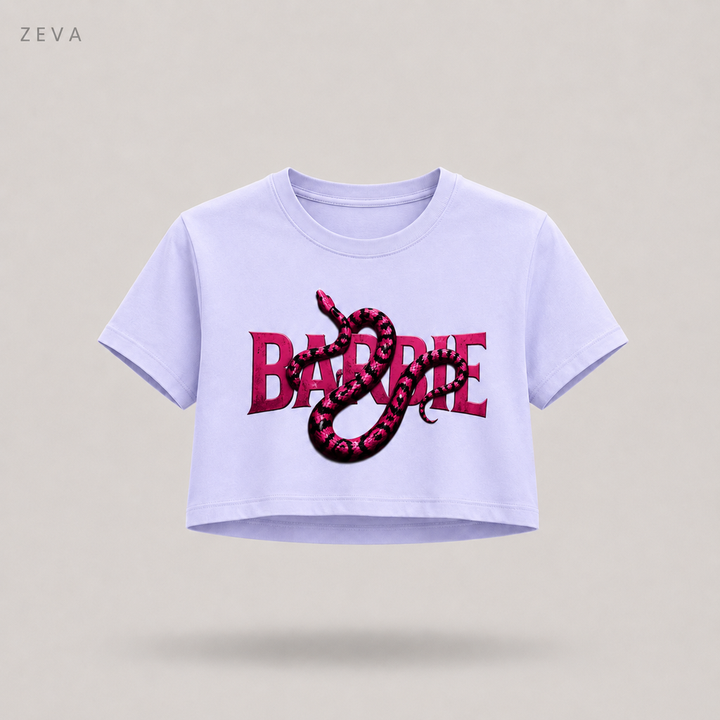Snake Script Crop Top
