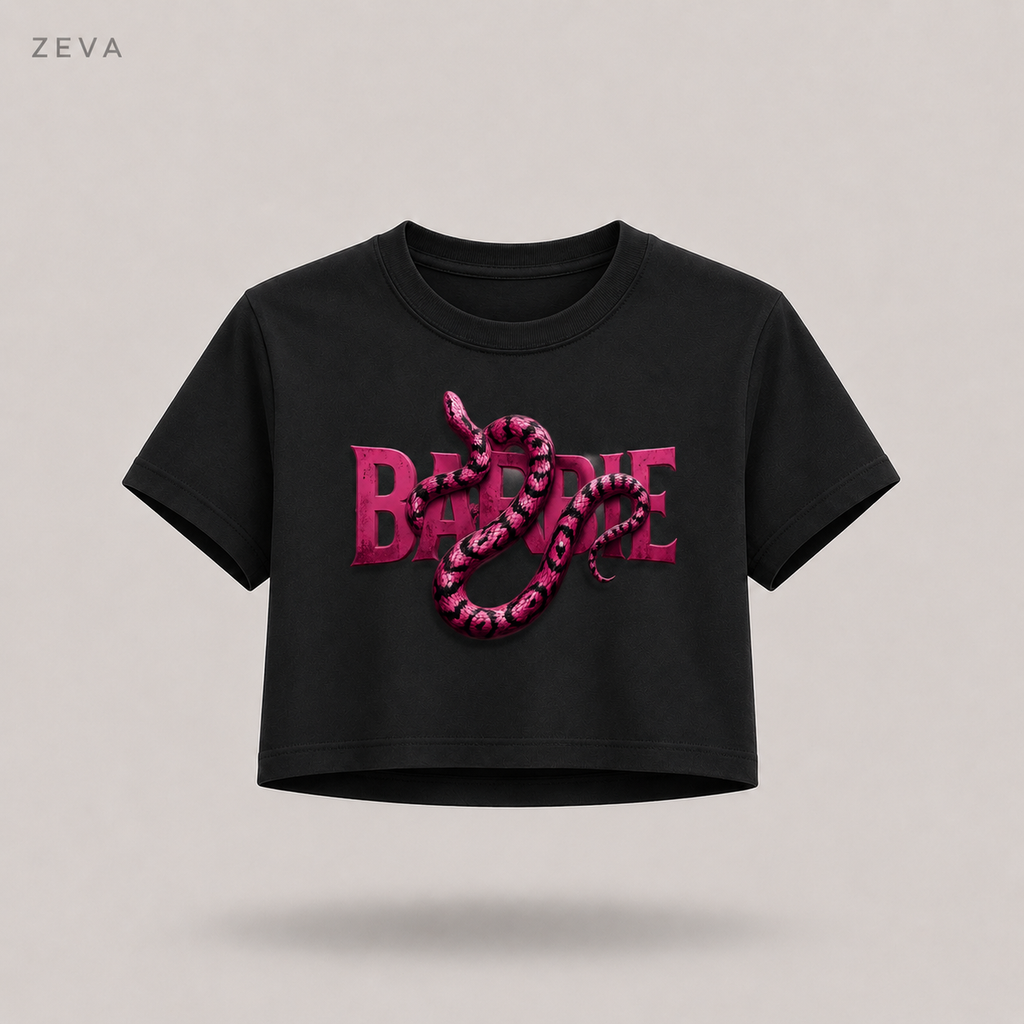 Snake Script Crop Top