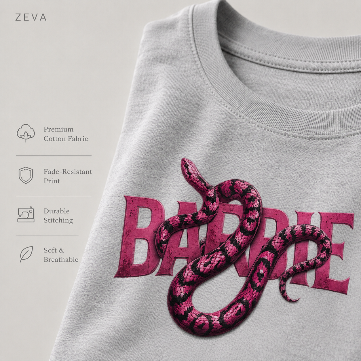 Snake Script Crop Top